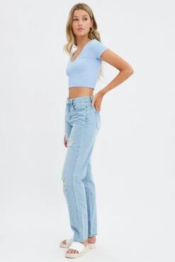 Denim Baggy Denim Jean Mid Rise -FabWear Shop dl2571d 33jb light wash 4