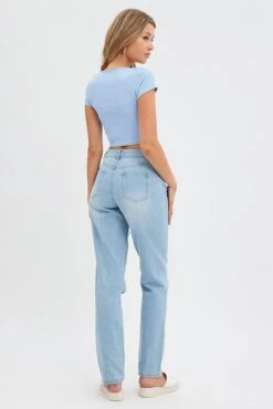 Denim Baggy Denim Jean Mid Rise -FabWear Shop dl2571d 33jb light wash 5