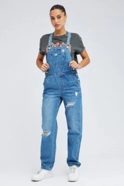 Denim Overall Jeans -FabWear Shop dl8668d 33rb light wash 3