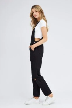 Black Overall Jeans -FabWear Shop dl8668e 33rb black 4