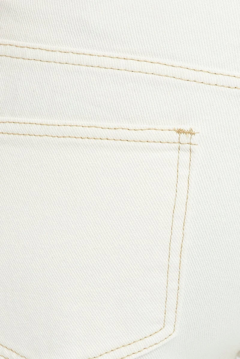 White Cargo Jean High Rise Multi Pocket 6 White Cargo Jean High Rise Multi Pocket - Image 6