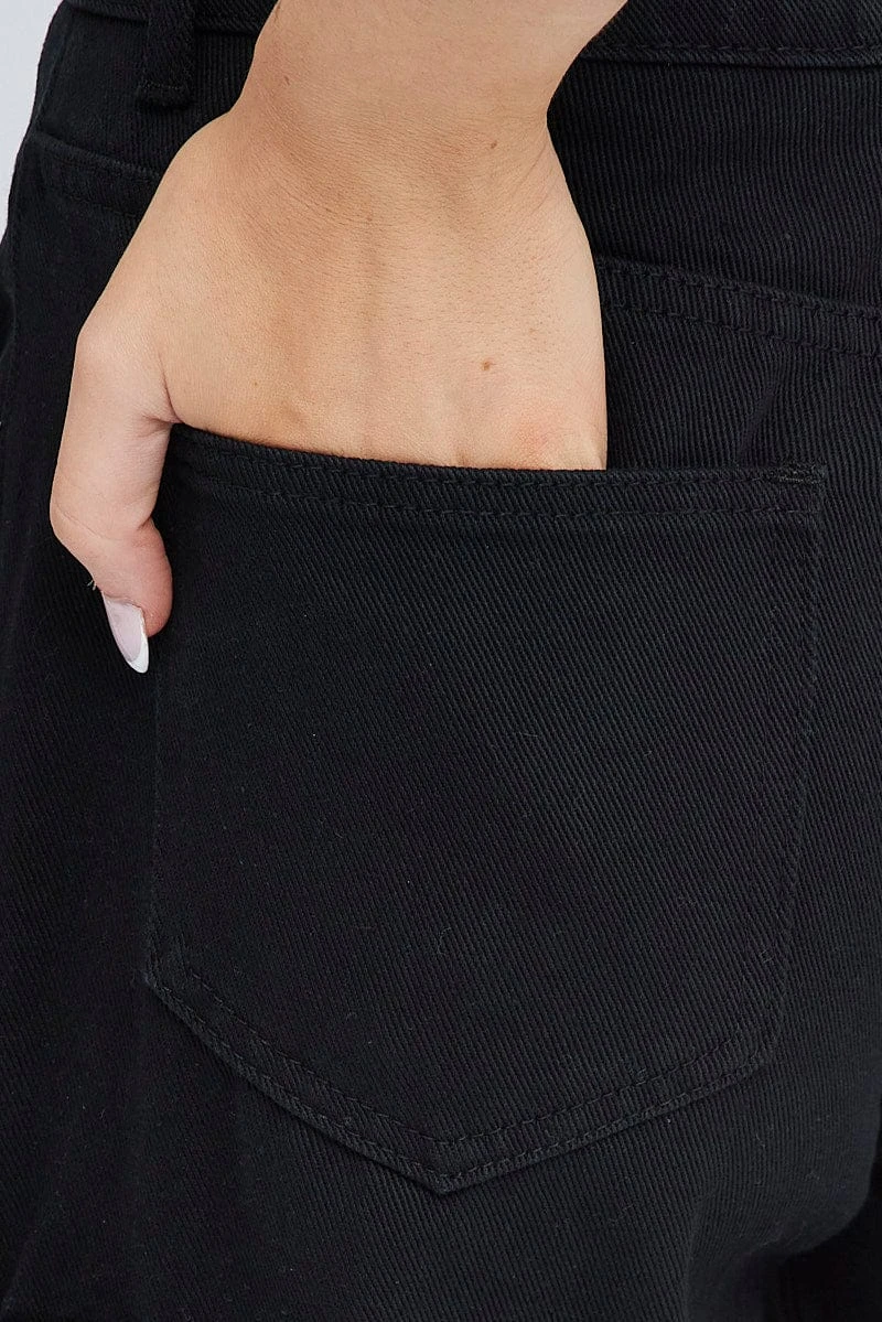 Black Cargo Jean High Rise Multi Pocket 6 Black Cargo Jean High Rise Multi Pocket - Image 6