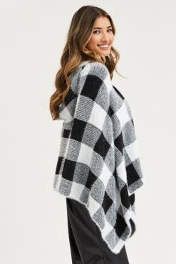 Mono Print Knit Cardigan Long Sleeve Longline 9 Mono Print Knit Cardigan Long Sleeve Longline -FabWear Shop hoodie cardigan mono print knit cardigan long sleeve longline 32967227441345