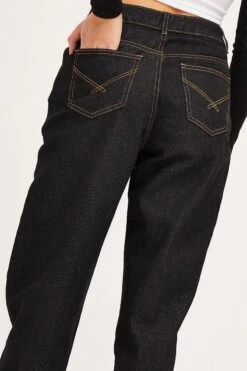 Black Mom Jeans High Rise -FabWear Shop hw straight leg jean black mom jeans high rise 32965623709889