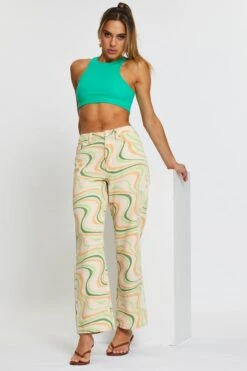 Marble Print Straight Denim Jeans High Rise -FabWear Shop hw straight leg jean marble print straight denim jeans high rise 32967344652481