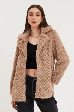 Brown Faux Fur Jacket Long Sleeve 8 Brown Faux Fur Jacket Long Sleeve -FabWear Shop jacket brown faux fur jacket long sleeve 32966638567617