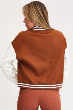 Brown Oversized Jacket Long Sleeve -FabWear Shop jacket brown oversized jacket long sleeve 32966602162369