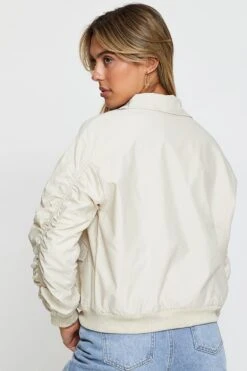 Beige Puffer Jacket Long Sleeve 10 Beige Puffer Jacket Long Sleeve -FabWear Shop jacket camel puffer jacket long sleeve 32966598656193