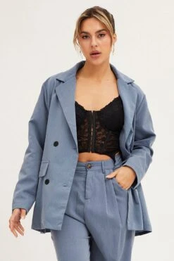 Grey Oversized Blazer 10 Grey Oversized Blazer -FabWear Shop jacket grey oversized blazer 32966605701313