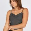 Grey Corset Top Crop