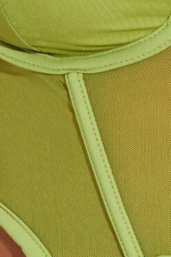 Green Garter Corset Singlet Crop -FabWear Shop jc1298 47wb lime 6