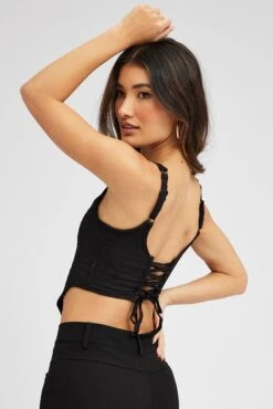 Black Corset Top Texture