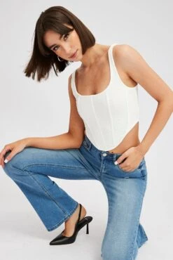 White Corset Top Texture