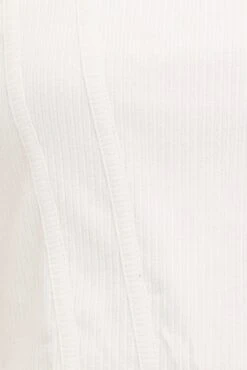White Corset Singlet Sleeveless Scoop Neck Rib Jersey -FabWear Shop jcc1164 84w white 6