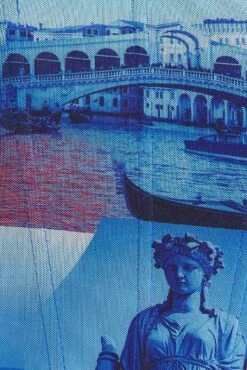 Blue Print Corset Top Sleeveless Scoop Neck Longline Mesh -FabWear Shop jd8096a 36cb print 6