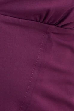 Purple Corset Detail Top Sleeveless Crop Slinky Jersey -FabWear Shop jd9215 81mb plum 6
