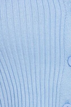 Sky Blue Knit Cardigan Short Sleeve -FabWear Shop kn1018a 40jb sky blue 6