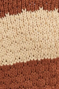 Beige Stripe Oversized Crop Cardigan -FabWear Shop kn1595 41jb stripe 6