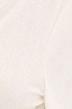 White Crop Cardigan Tie Up -FabWear Shop kn1679 81jb white 6