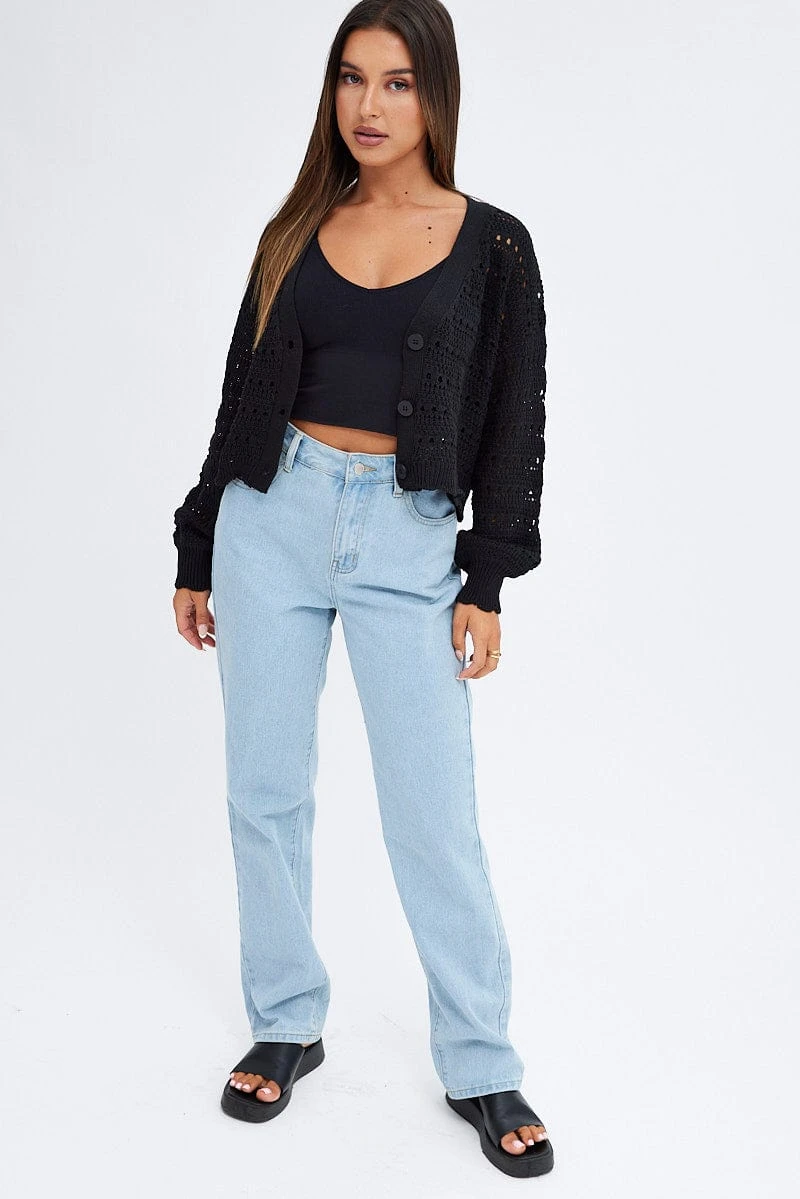 Black Oversized Cardigan 2 Black Oversized Cardigan - Image 2