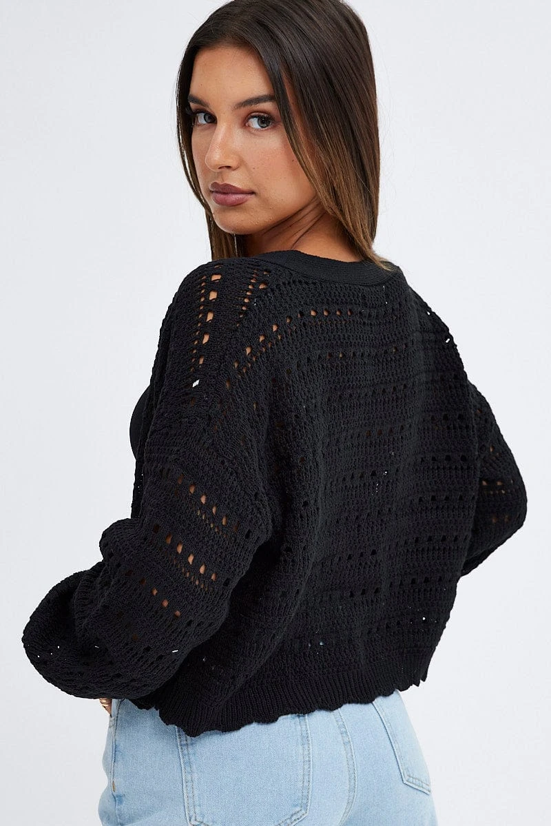 Black Oversized Cardigan 5 Black Oversized Cardigan - Image 5