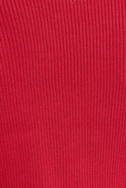 Red Knit Cardigan Long Sleeve 11 Red Knit Cardigan Long Sleeve -FabWear Shop kn1865 40jb red 6