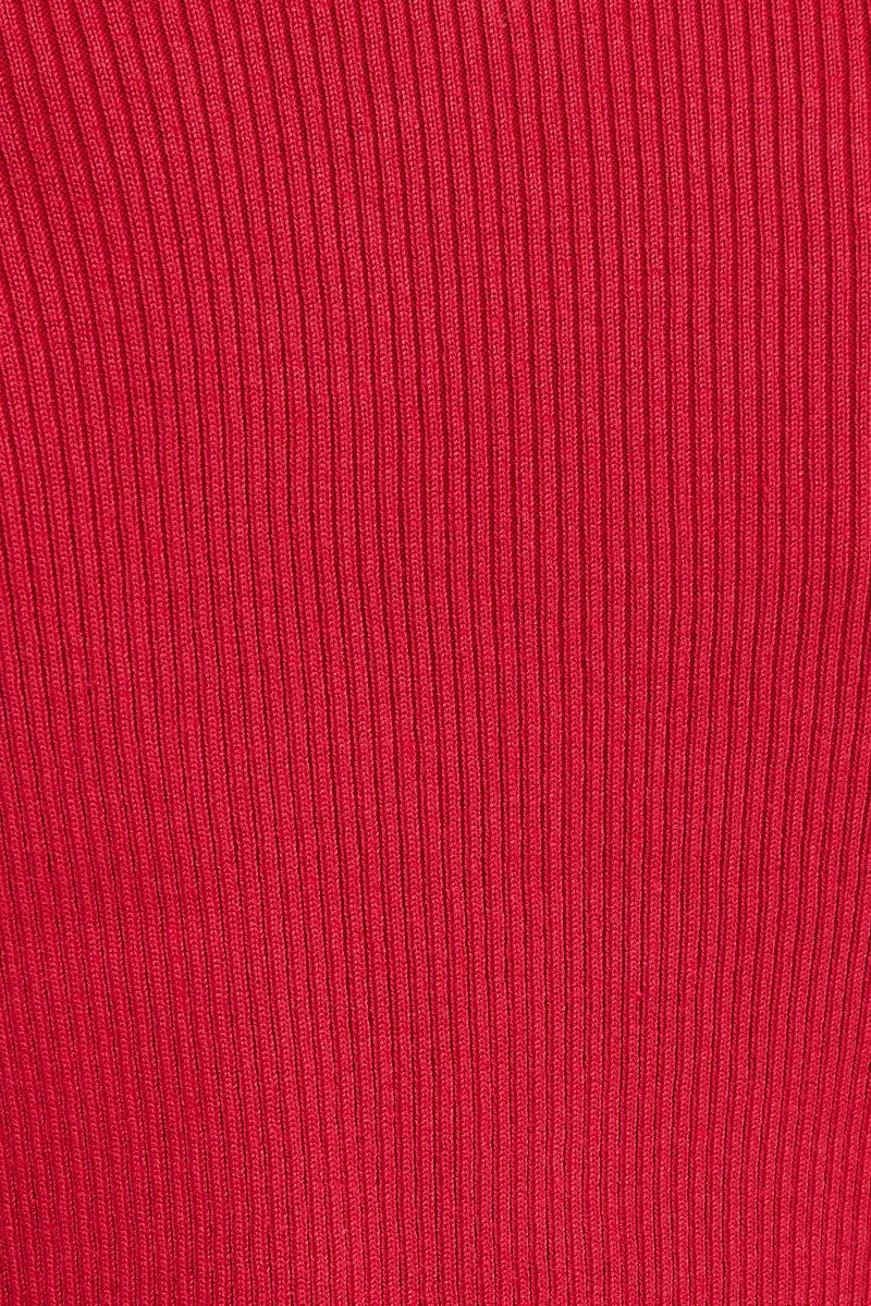 Red Knit Cardigan Long Sleeve 6 Red Knit Cardigan Long Sleeve - Image 6