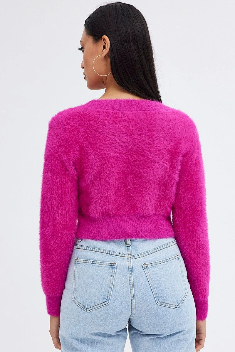 Pink Fluffy Cardigan 5 Pink Fluffy Cardigan - Image 5