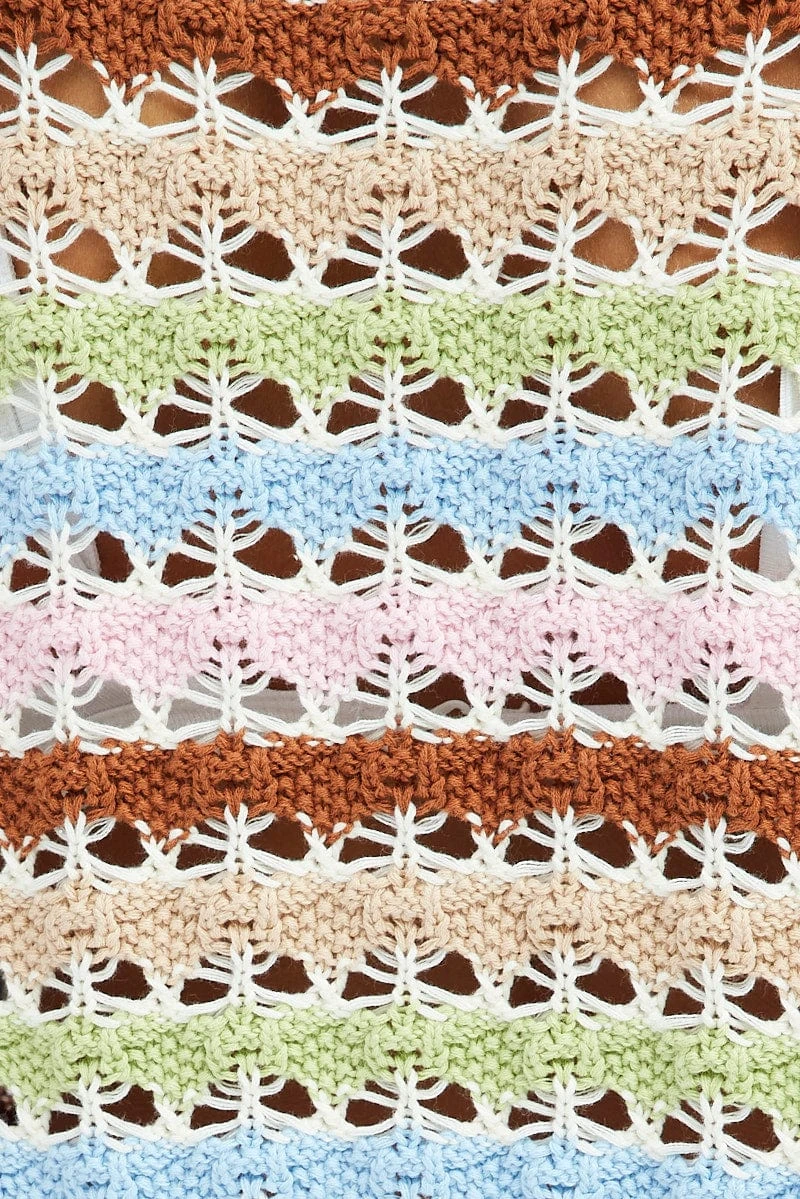 Multi Crochet Cardigan Long Sleeve 6 Multi Crochet Cardigan Long Sleeve - Image 6