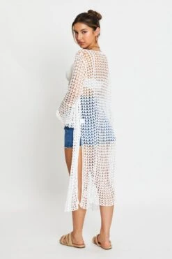 White Knit Cardigan Long Sleeve -FabWear Shop lgline cardigan white knit cardigan long sleeve 33006709375169