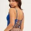 Blue Lace Corset Top Lingerie