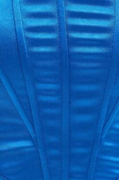 Blue Strapless Boned Corset Top -FabWear Shop lingerie blue strapless boned corset top 33007219278017