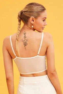 White Floral Print Lace Corset Top -FabWear Shop lingerie white floral print lace corset top 33007221833921