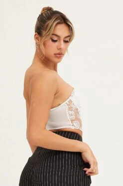 White Lace Embroidery Corset Top Lingerie 11 White Lace Embroidery Corset Top Lingerie -FabWear Shop lingerie white lace embroidery corset top lingerie 32964702372033