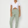 Green High Rise Mom Jeans