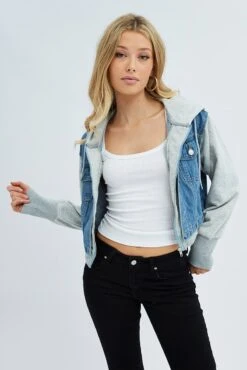 Blue Jacket Long Sleeve Hooded 8 Blue Jacket Long Sleeve Hooded -FabWear Shop oj1067 33wb denim 3