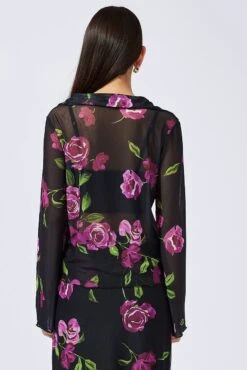 Black Floral Cardigan Long Sleeve -FabWear Shop oj1216cx 84w floral 5