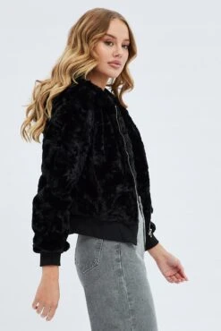 Black Soft Jacket Long Sleeves Hoodie 9 Black Soft Jacket Long Sleeves Hoodie -FabWear Shop oj1228 33w black 4