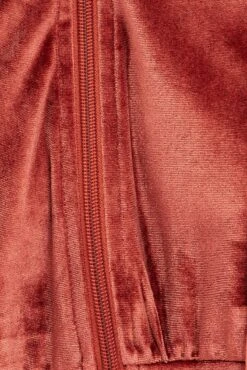 Brown Velvet Jacket Long Sleeve Hoodie -FabWear Shop oj13014 f3 brown 6