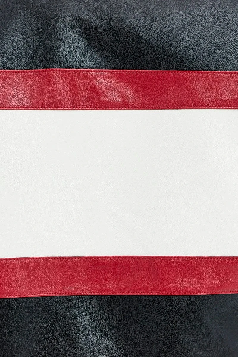 Black Faux Leather Jacket Long Sleeves 7 Black Faux Leather Jacket Long Sleeves - Image 7