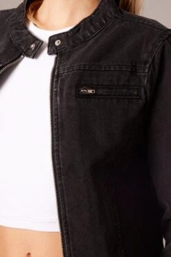 Black Denim Jacket Long Sleeve 11 Black Denim Jacket Long Sleeve -FabWear Shop oj1667 20wb wash black 6