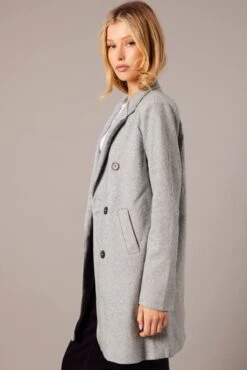 Black Check Check Double Breasted Coat Long Sleeve Collar 9 Black Check Check Double Breasted Coat Long Sleeve Collar -FabWear Shop oj1714b 66w check 4