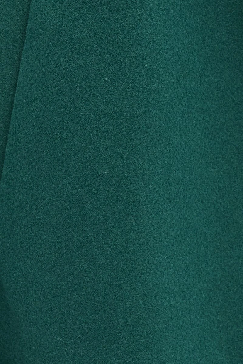 Green One Button Coat Knee Length 6 Green One Button Coat Knee Length - Image 6