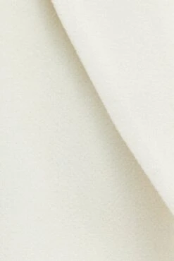 White One Button Coat Knee Length -FabWear Shop oj1832 66wb ecru 6