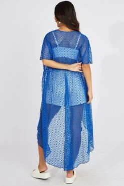 Blue Crochet Cardigan Short Sleeve -FabWear Shop oj2012 51wb blue 5