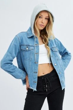 Blue Demin Jacket Long Sleeve Hoodie 8 Blue Demin Jacket Long Sleeve Hoodie -FabWear Shop oj25701 28lm denim blue 3