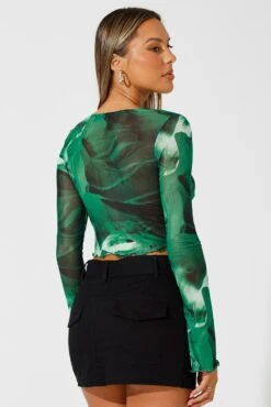 Green Abstract Tie Up Cardigan Long Sleeve 10 Green Abstract Tie Up Cardigan Long Sleeve -FabWear Shop oj5680a 84wb abstract 5