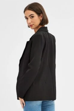 Black Oversized Blazer -FabWear Shop oj9028bx 34wb black 5