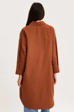 Brown Oversized Shirts Long Sleeve Collared 10 Brown Oversized Shirts Long Sleeve Collared -FabWear Shop shirt brown oversized shirts long sleeve collared 32966948683969