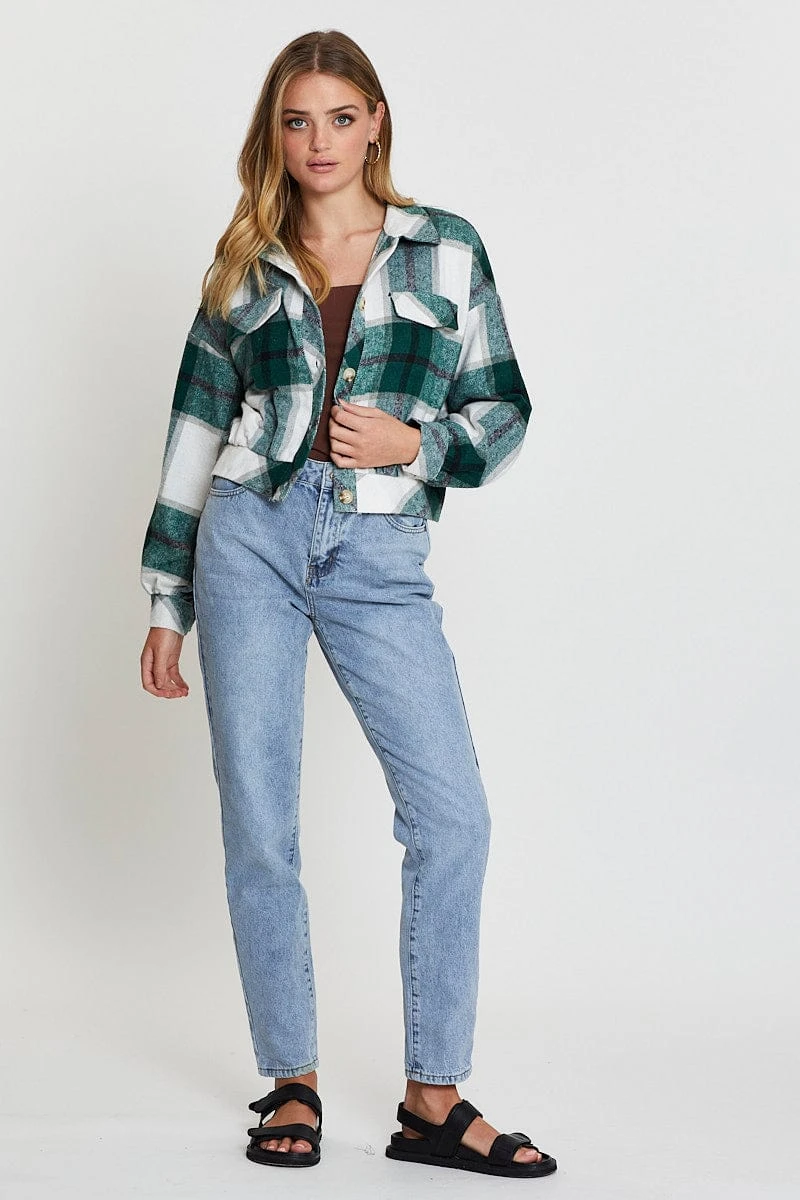 Check Shirt Top Long Sleeve 2 Check Shirt Top Long Sleeve - Image 2